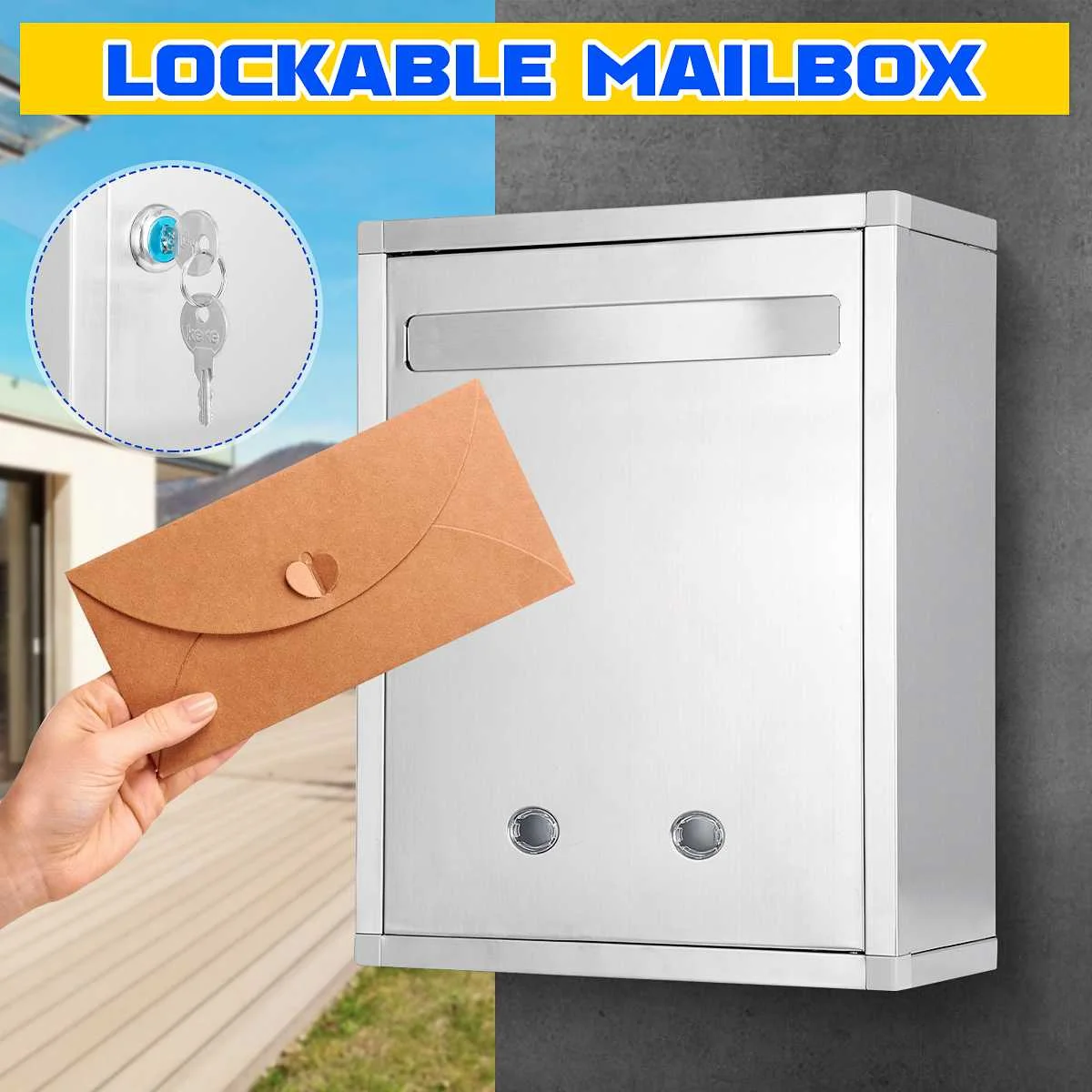 Home Security Letters - Caixa de correio vintage à prova