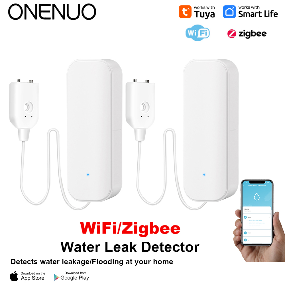 Home Security Deals - Sensor de água wi-fi/zigbee, alarme de