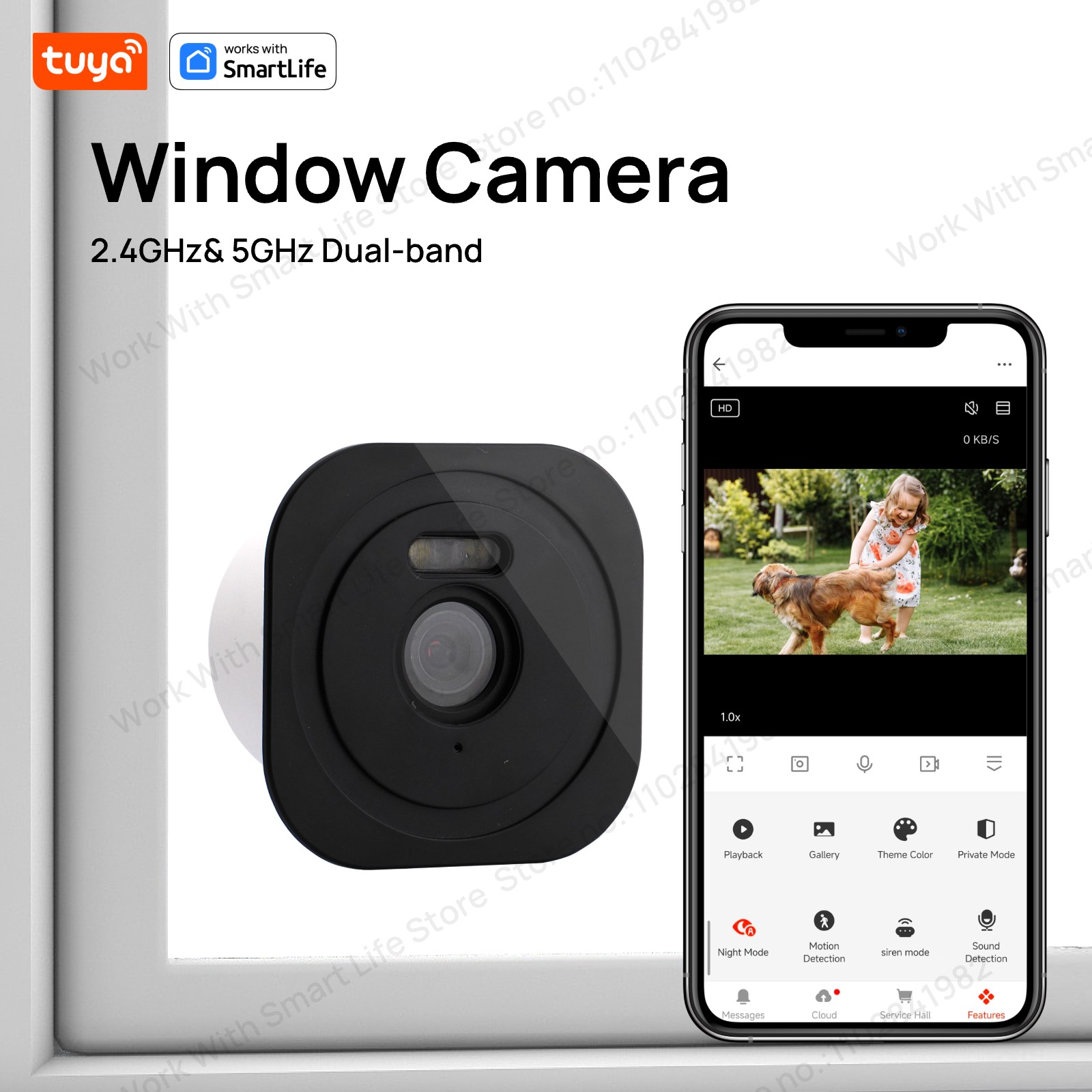 Home Security Lidar - Câmera de janela tuya de 3mp