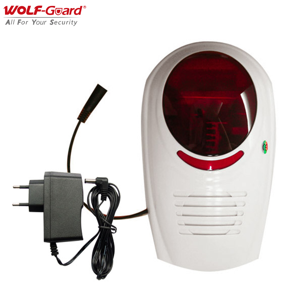 Home Security Deals - Wolf-guard sirene piscante de som sem