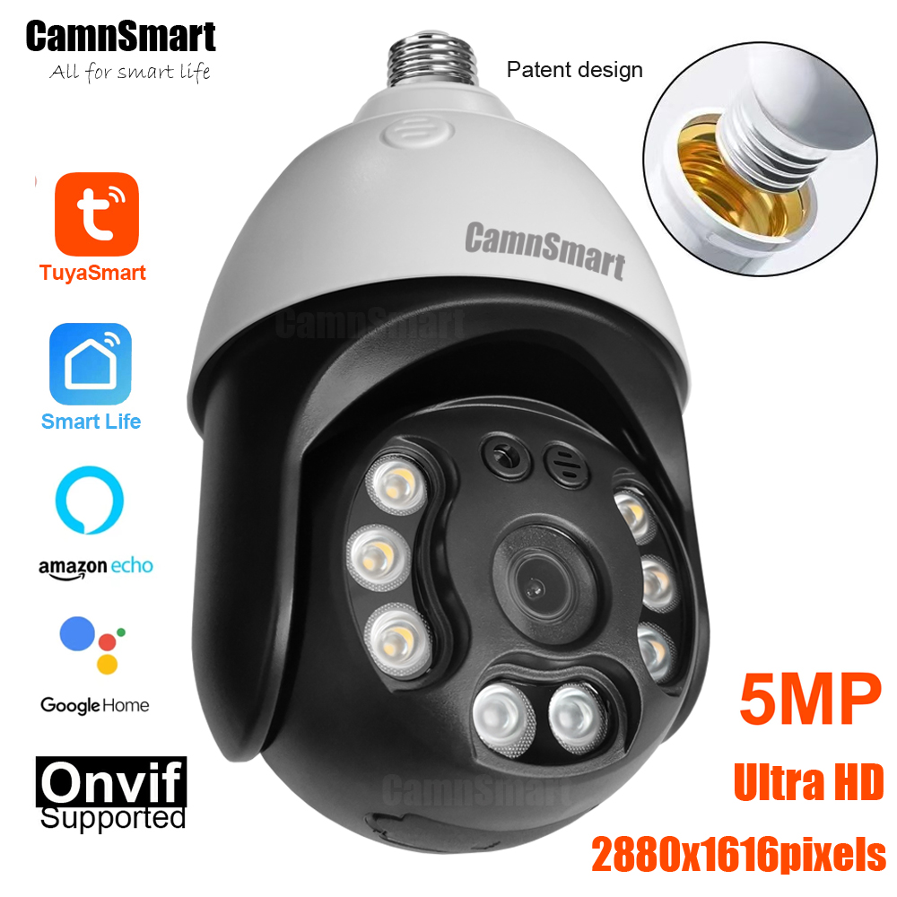 Home Security Lidar - Camnsmart tuya 5mp alexa wifi lâmpada