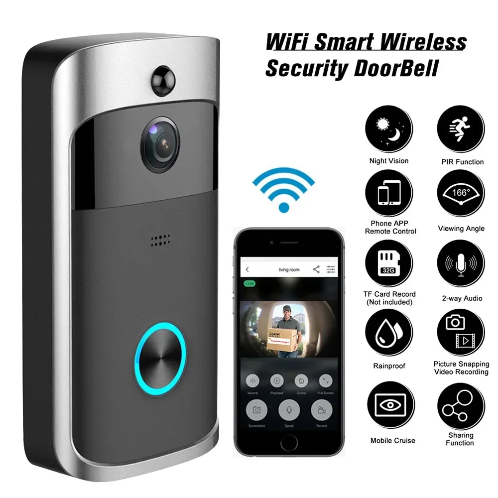 Home Security Lidar - Câmera de Campainha Sem Fio WIFI