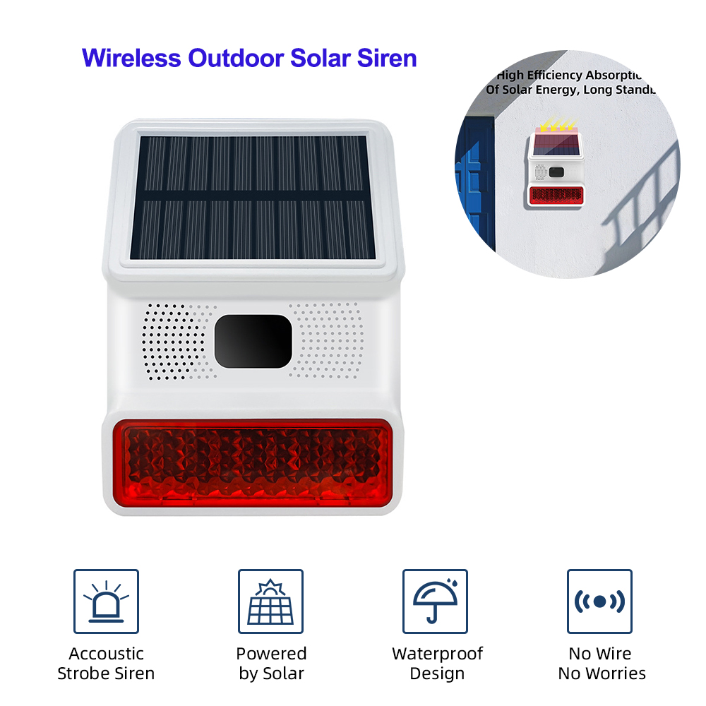 Home Security Lights Outdoors - TAIBOAN 433MHZ Sem Fio Solar Som