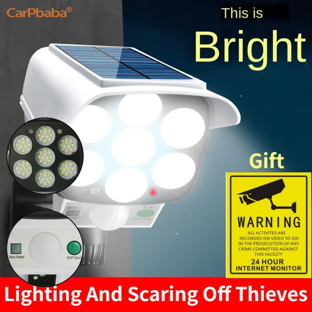 Home Security Lights Outdoors - Luz solar ao ar livre sensor