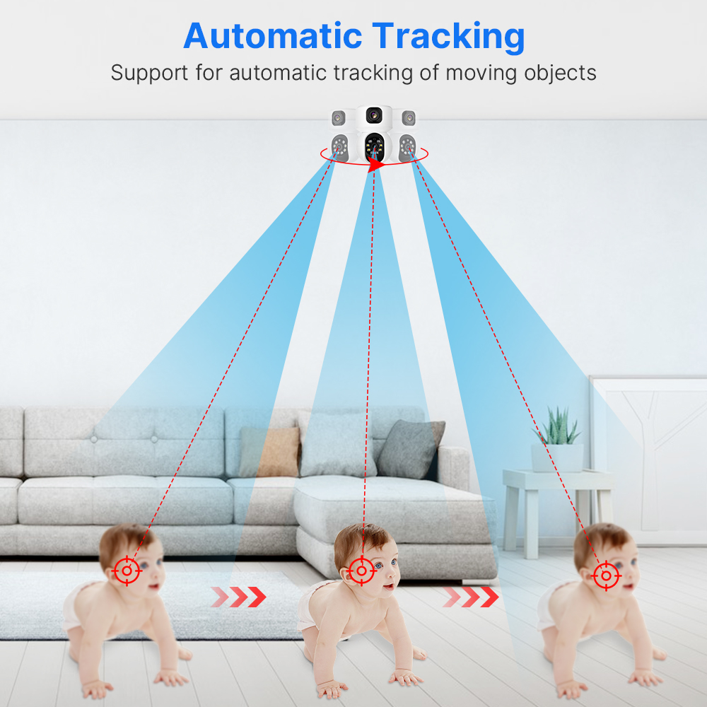 Câmera IP PTZ Hiseeu 2K 4MP WI - Home Security Lidar avaliação e preço