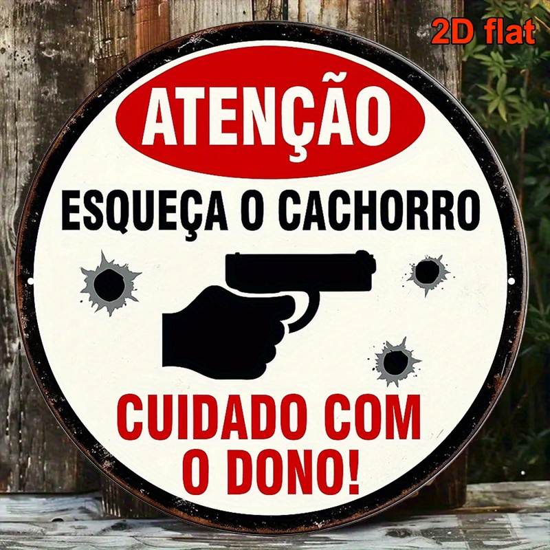 Placa Decorativa Redonda de Al - Home Security Bars avaliação e preço