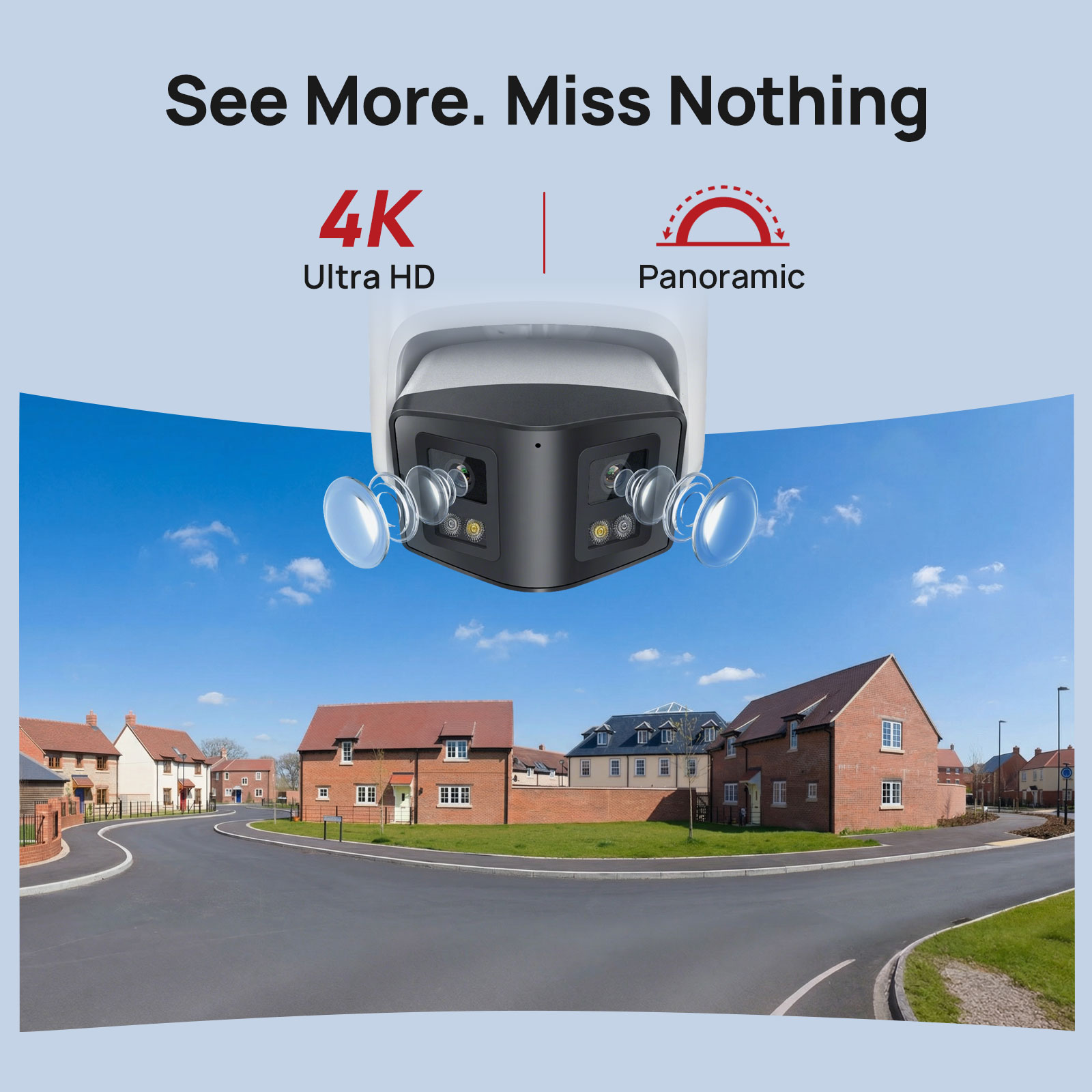 Câmera IP Panorâmica Inteligen - Home Security Lights Outdoors avaliação e preço