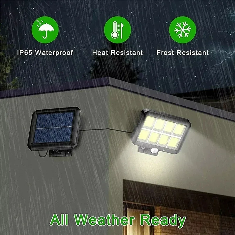 Led solar split lâmpada de par - Home Security Lights Outdoors avaliação e preço
