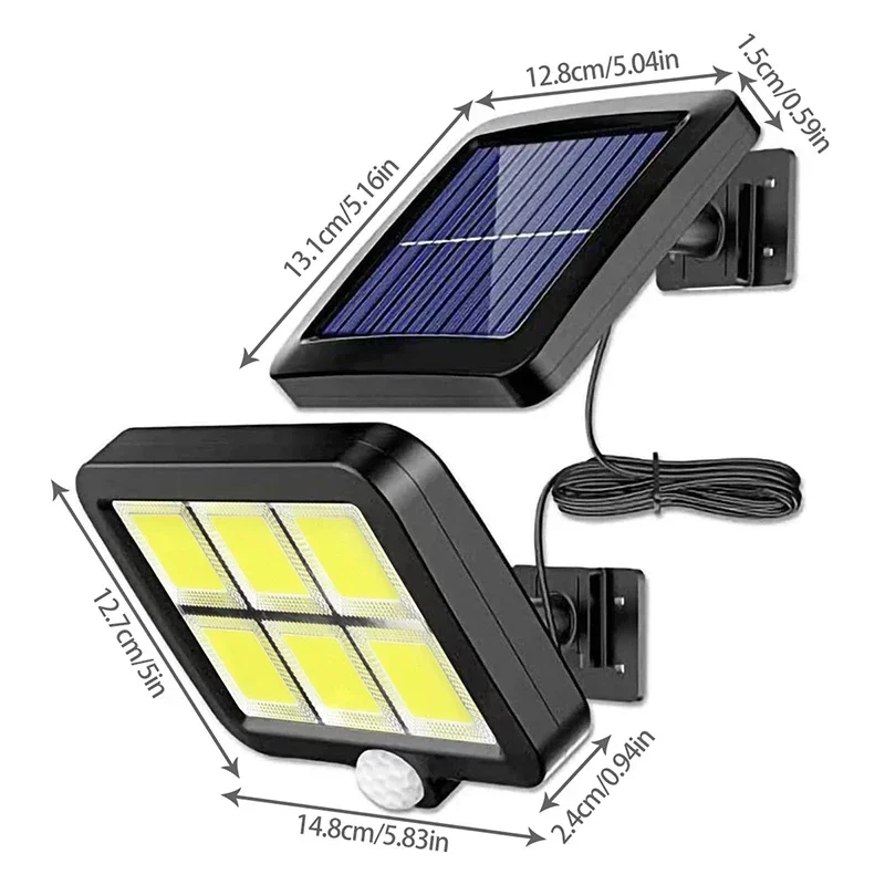 Led solar split lâmpada de par - Home Security Lights Outdoors avaliação e preço