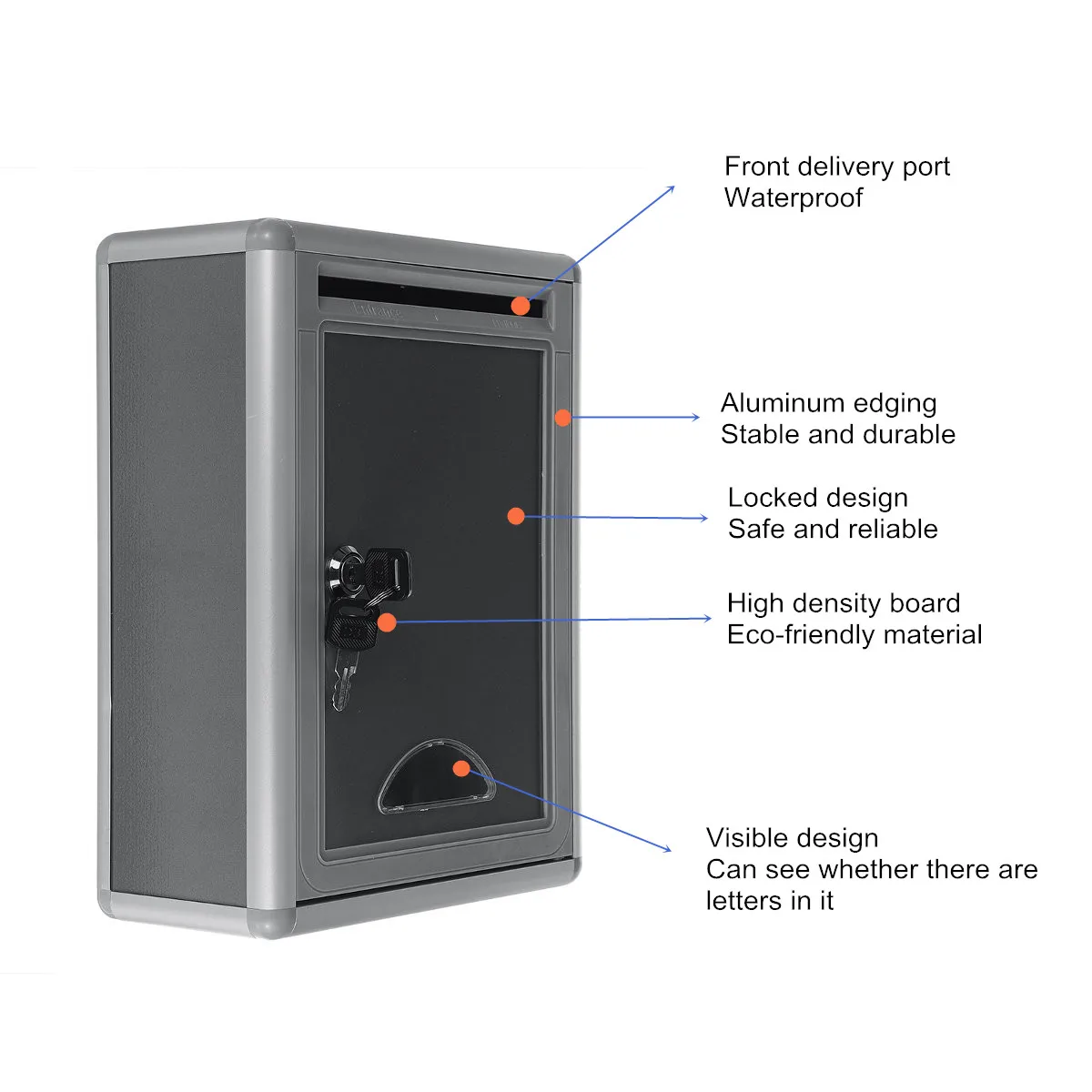 Alumínio Alloy Wall Mount Post - Home Security Letters avaliação e preço
