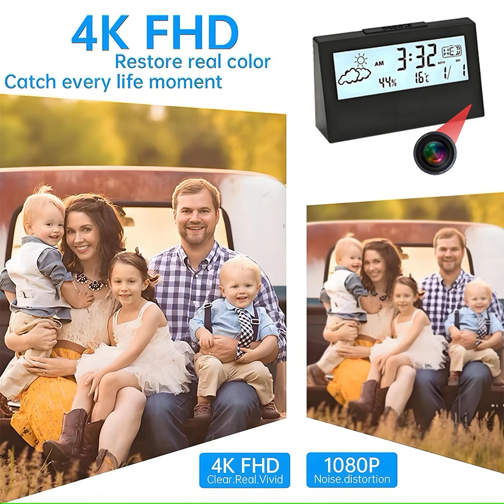 Câmera de Relógio WiFi 4K com  - Home Security Lidar avaliação e preço